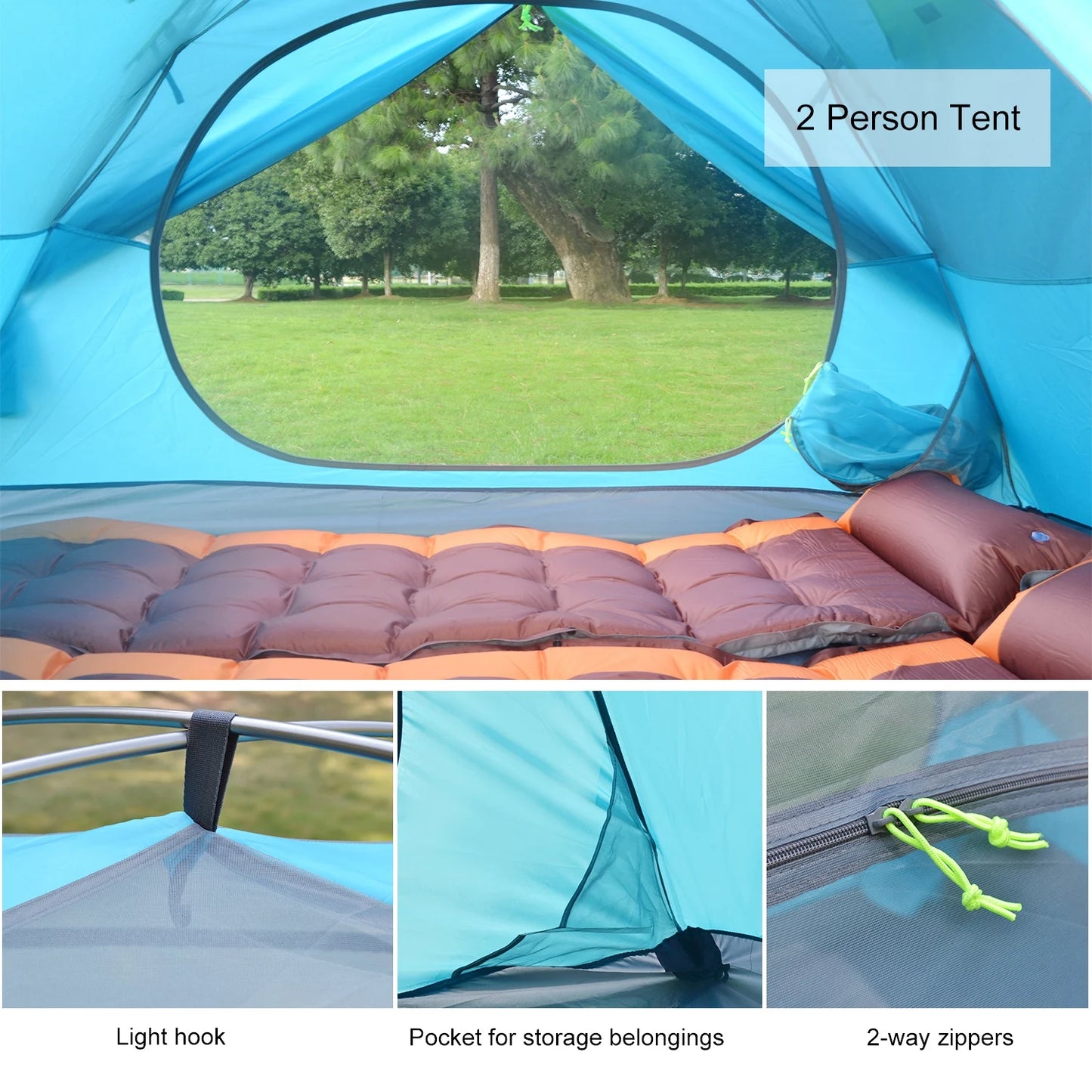 Lightweight 1-3 Person Tent Double Layer Waterproof