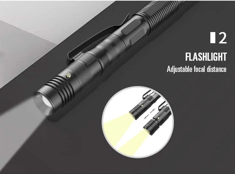 Multitool Self Defense Tactical Aluminum Pen Flashlight