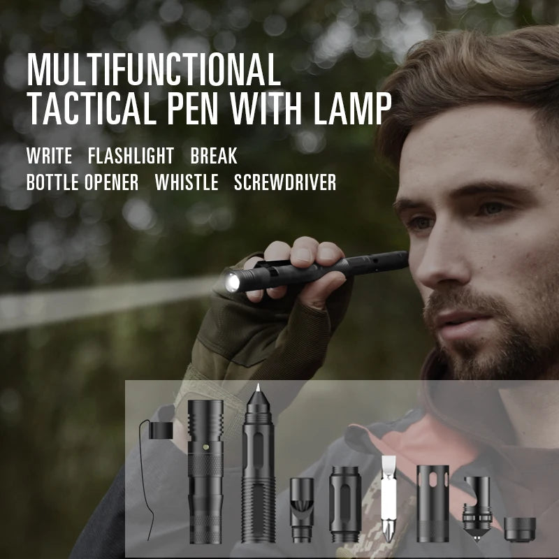 Multitool Self Defense Tactical Aluminum Pen Flashlight