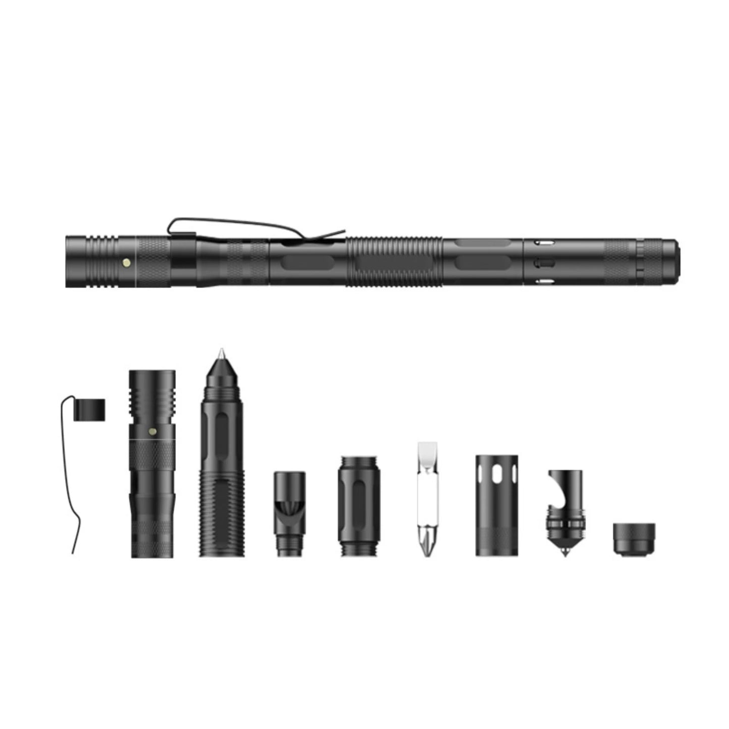 Multitool Self Defense Tactical Aluminum Pen Flashlight