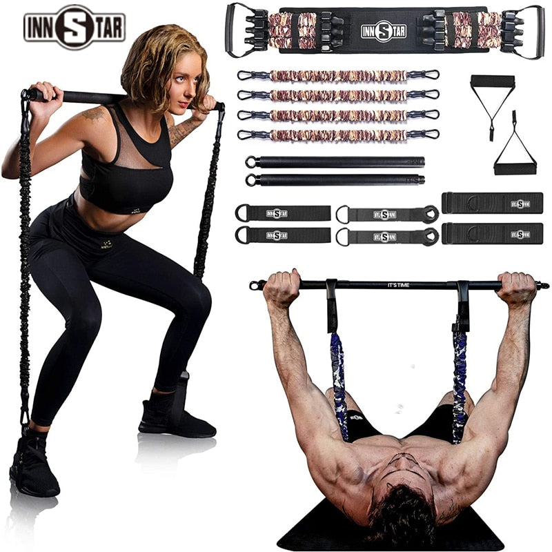 Bench Press Resistance Bands Set Squat Elastic Band